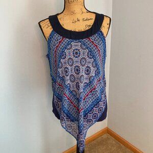 AGB Handkerchief Sleeveless Women's Top Size L